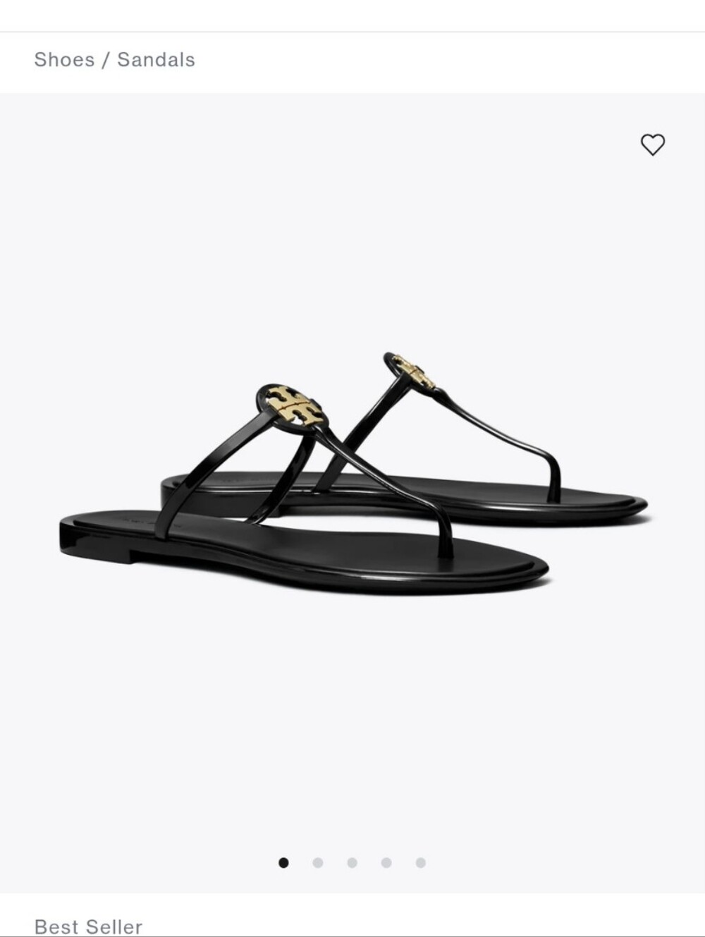 Tory Burch Black Jelly Thong Sandals Mini Miller Logo Size 9 - Picture 9 of 13